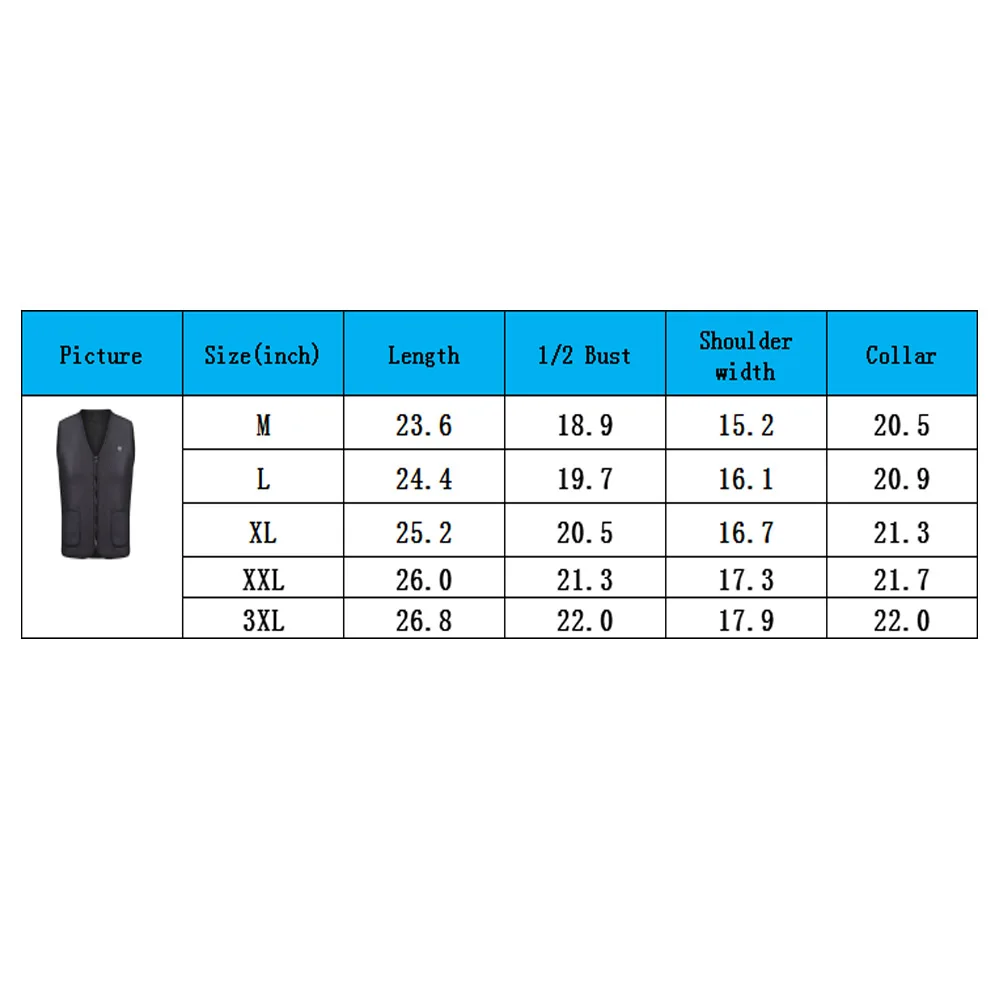 Electric Heating Vest USB Charging Winter Cold-Proof Warm Heating Clothes for Men and Women
Electric Heating Vest USB Charging Winter Cold-Proof Warm Heating Clothes for Men and Women