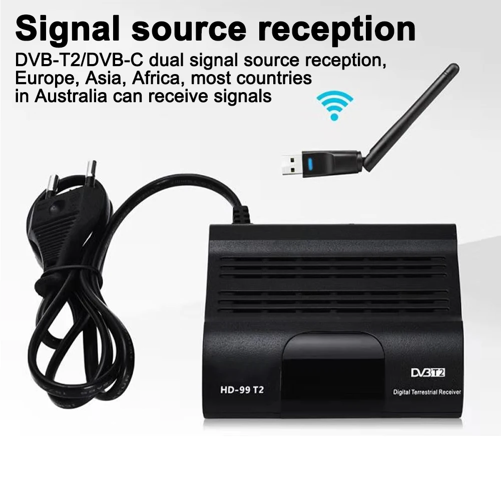 DVB-T2 With Remote Controller Smart Accessories Receiver TV USB Digital Decoder HD 1080P Black Easy Use H.265 Home Set Top Box
DVB-T2 With Remote Controller Smart Accessories Receiver TV USB Digital Decoder HD 1080P Black Easy Use H.265 Home Set Top Box