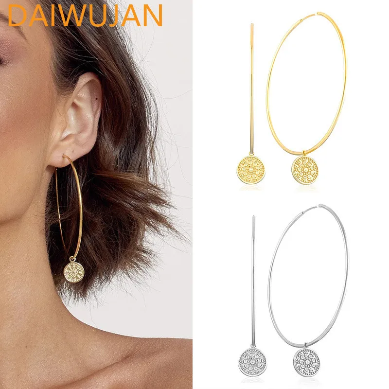 Популярные подходящие ко всему серьги DAIWUJAN, большие винтажные круглые Висячие серьги для женщин, серебро 925 пробы, ювелирные изделия
Популярные подходящие ко всему серьги DAIWUJAN, большие винтажные круглые Висячие серьги для женщин, серебро 925 пробы, ювелирные изделия