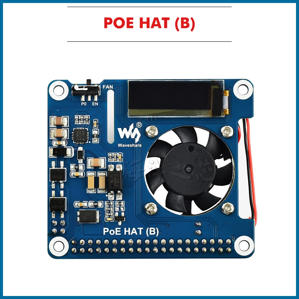 Raspberry Pi 4 Model B Power Over Ethernet HAT 802.3af PoE сетевой OLED-вентилятор охлаждения, плата расширения используемая для Raspberry Pi 4B/3B +
Raspberry Pi 4 Model B Power Over Ethernet HAT 802.3af PoE сетевой OLED-вентилятор охлаждения, плата расширения используемая для Raspberry Pi 4B/3B +