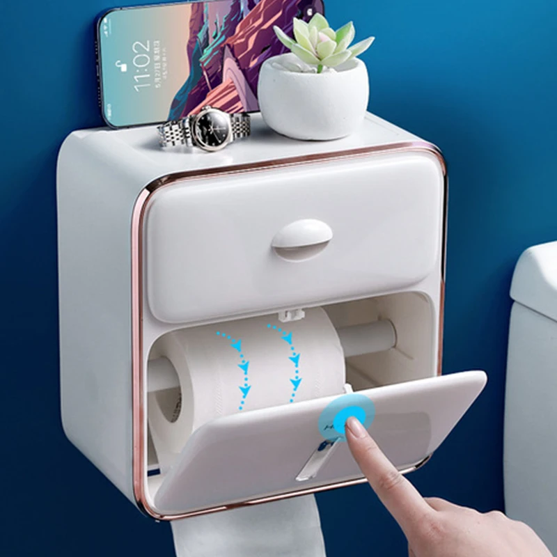 Toilet Paper Holder Waterproof Wall Mounted Toilet Paper Tray Roll Paper Tube Storage Box Tray Tissue Box Shelf Bathroom Product
Toilet Paper Holder Waterproof Wall Mounted Toilet Paper Tray Roll Paper Tube Storage Box Tray Tissue Box Shelf Bathroom Product