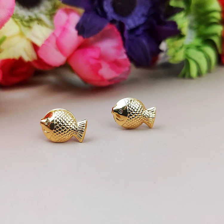 Brand New Ear Studs Earring Fish Stripe Cute Specially All-Match Romantic Casual Personality Vogue Gift Shiny Young Girl T0002
Brand New Ear Studs Earring Fish Stripe Cute Specially All-Match Romantic Casual Personality Vogue Gift Shiny Young Girl T0002
