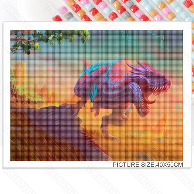 Embroidery Diamond Painting Extinct Dinosaur Cross Stitches Kit Full Diamond Square Mosaic Rhinestone Decoration Picture
Embroidery Diamond Painting Extinct Dinosaur Cross Stitches Kit Full Diamond Square Mosaic Rhinestone Decoration Picture