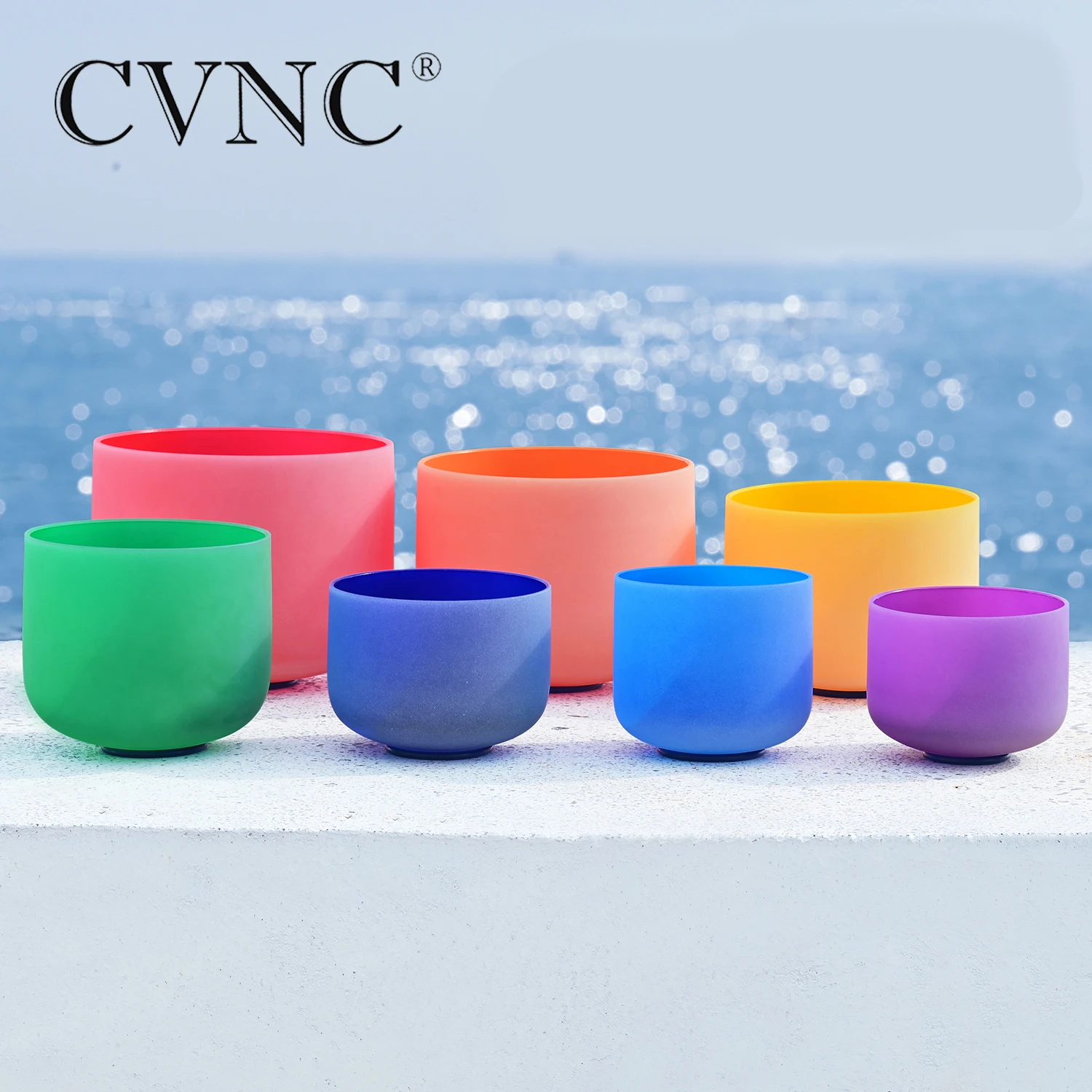 CVNC 8 -12 Inch Colored Frosted Quartz Crystal Singing Bowl Set of 7pcs Chakra for Meditation with Free Mallets and O-rings
CVNC 8 -12 Inch Colored Frosted Quartz Crystal Singing Bowl Set of 7pcs Chakra for Meditation with Free Mallets and O-rings