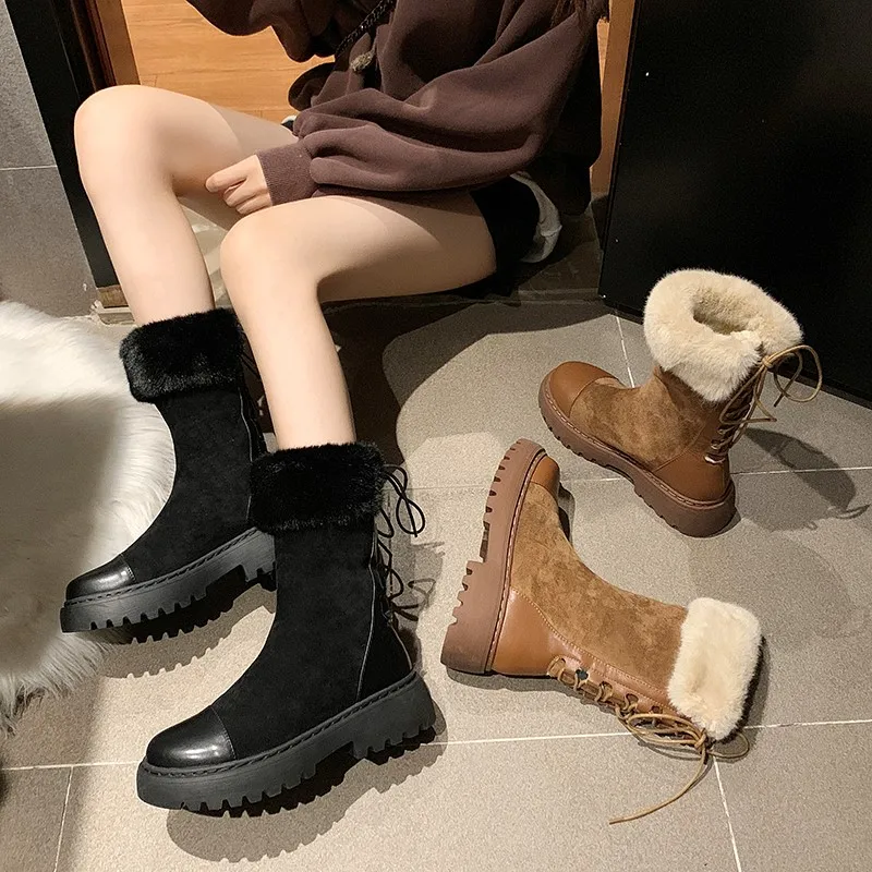 Stylish Winter Boots for Women Brand Ankle Boots Woman Flat Platform Boots Ladies Shoes Fashion Autumn Winter Boots Dropshipping
Stylish Winter Boots for Women Brand Ankle Boots Woman Flat Platform Boots Ladies Shoes Fashion Autumn Winter Boots Dropshipping