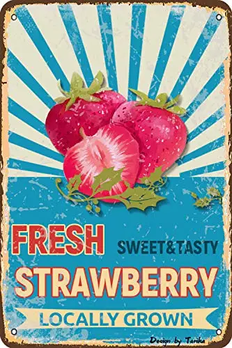 Fresh Strawberry Sweet & Tasty Locally Grown Farm Decor Iron Poster Painting Tin Sign Vintage Wall Decor for Cafe Bar Pub Ho
Fresh Strawberry Sweet & Tasty Locally Grown Farm Decor Iron Poster Painting Tin Sign Vintage Wall Decor for Cafe Bar Pub Ho