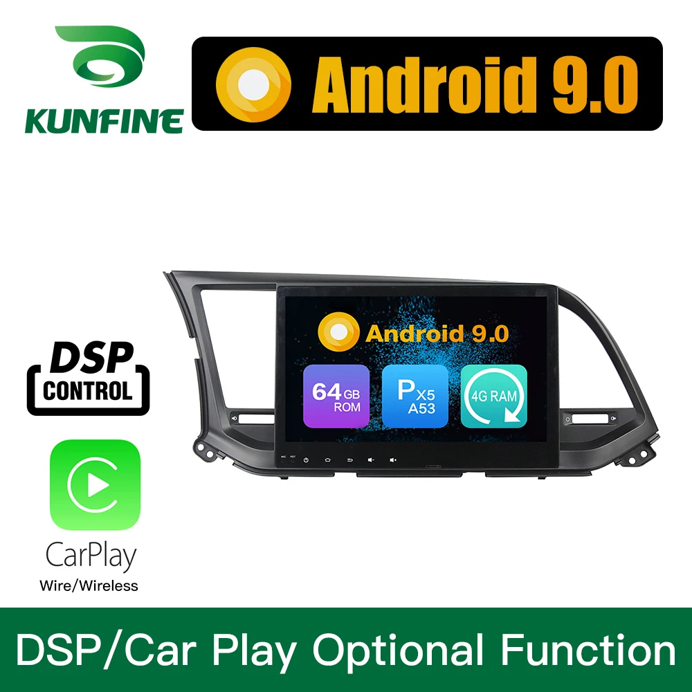 

Android 9.0 Octa Core 4GB RAM 64GB ROM Car DVD GPS Navigation Multimedia Player Car Stereo for Hyundai Elantra 2016 Headunit R
