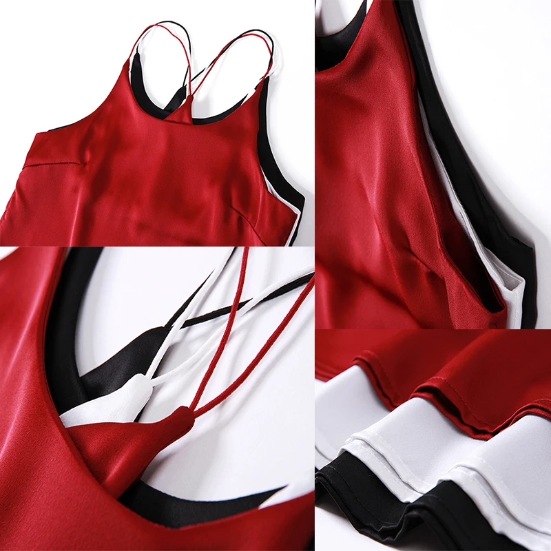Women Casual V-Neck Sexy Solid Satin Top High-end Silk Cross Backless Temperament Tank Sleeveless Loose Large Size Vest
Women Casual V-Neck Sexy Solid Satin Top High-end Silk Cross Backless Temperament Tank Sleeveless Loose Large Size Vest