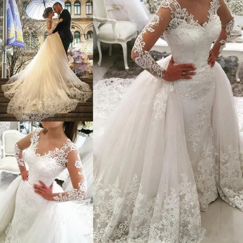 Modest Country Western 2020 Wedding Dresses With Detachable Train Lace Long Sleeve Vintage Bridal Gowns Plus Size Vestido De
Modest Country Western 2020 Wedding Dresses With Detachable Train Lace Long Sleeve Vintage Bridal Gowns Plus Size Vestido De