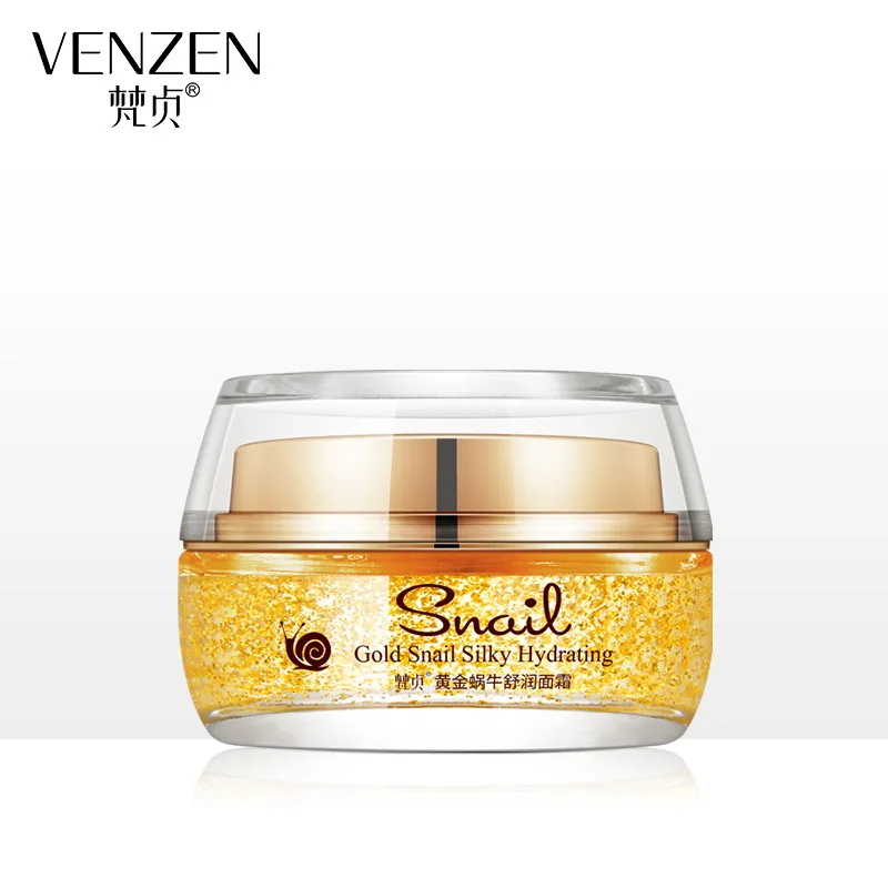 VENZEN 24k Gold Snail Cream Moisturizing Hydrating Refreshing Oil Control Anti-aging Whitening Anti-Wrinkle Cream Face Care
VENZEN 24k Gold Snail Cream Moisturizing Hydrating Refreshing Oil Control Anti-aging Whitening Anti-Wrinkle Cream Face Care