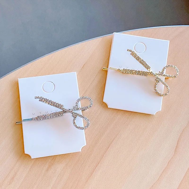 New Women Elegant Crystal Scissors Shaped Hair Pins Sweet Headband Hair Ornament Clips Fashion Hair Accessories
New Women Elegant Crystal Scissors Shaped Hair Pins Sweet Headband Hair Ornament Clips Fashion Hair Accessories