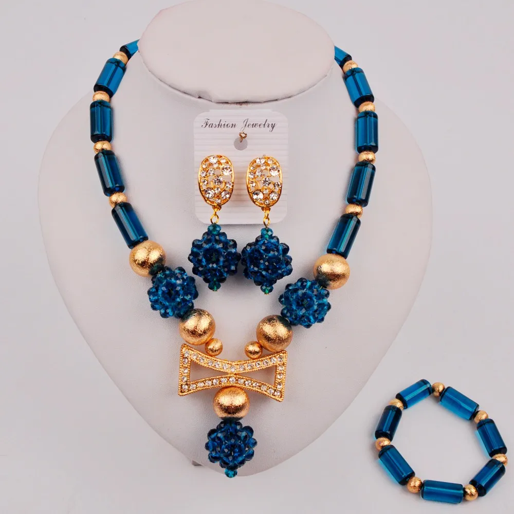Navy Blue Crystal Bead African Jewelry Set for Women Nigerian Wedding Set ZQ8-10
Navy Blue Crystal Bead African Jewelry Set for Women Nigerian Wedding Set ZQ8-10