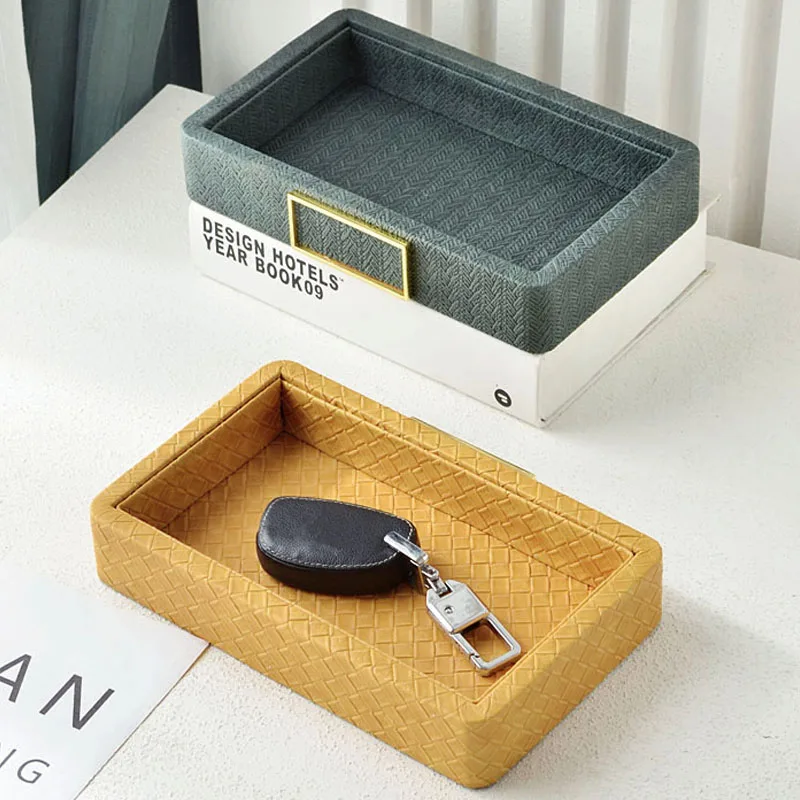 PU Leather Key Organizer Cosmetic Tray Jewelry Display Plate Home Living Room Desktop Watch Coin Sundries Decor Storage Box
PU Leather Key Organizer Cosmetic Tray Jewelry Display Plate Home Living Room Desktop Watch Coin Sundries Decor Storage Box