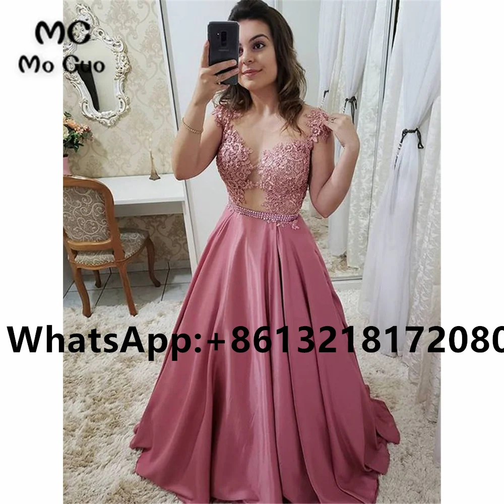 2021 Illusion Women's Prom Dresses Evening Gown with Appliques Beaded Cap Sleeve Prom Party Dress New
2021 Illusion Women's Prom Dresses Evening Gown with Appliques Beaded Cap Sleeve Prom Party Dress New