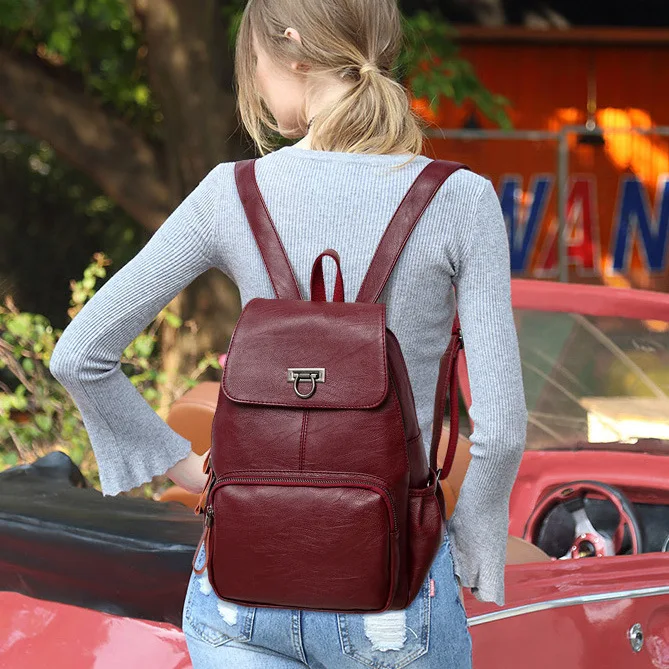 2020 new backpack simple and fashionable women's casual leather handbags fashion ladies travel student backpack
2020 new backpack simple and fashionable women's casual leather handbags fashion ladies travel student backpack
