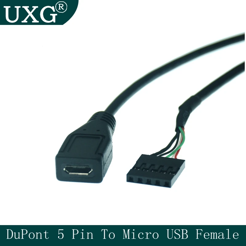 1 шт потребительских упаковок для микро USB мужчина к Dupont 5-контактное гнездо