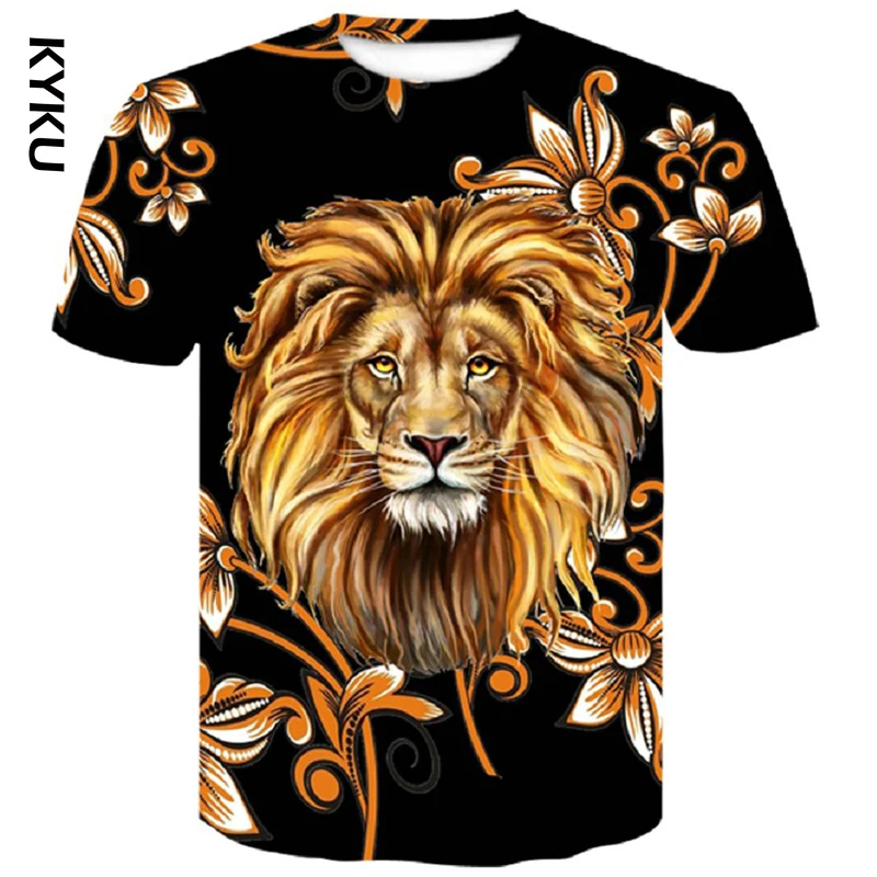 KYKU Lion Men's T-Shirts 3D Print Short Sleeves black t shirt Harajuku Summer Hip Hop Men tshirt Tops Plus Size shirt
KYKU Lion Men's T-Shirts 3D Print Short Sleeves black t shirt Harajuku Summer Hip Hop Men tshirt Tops Plus Size shirt