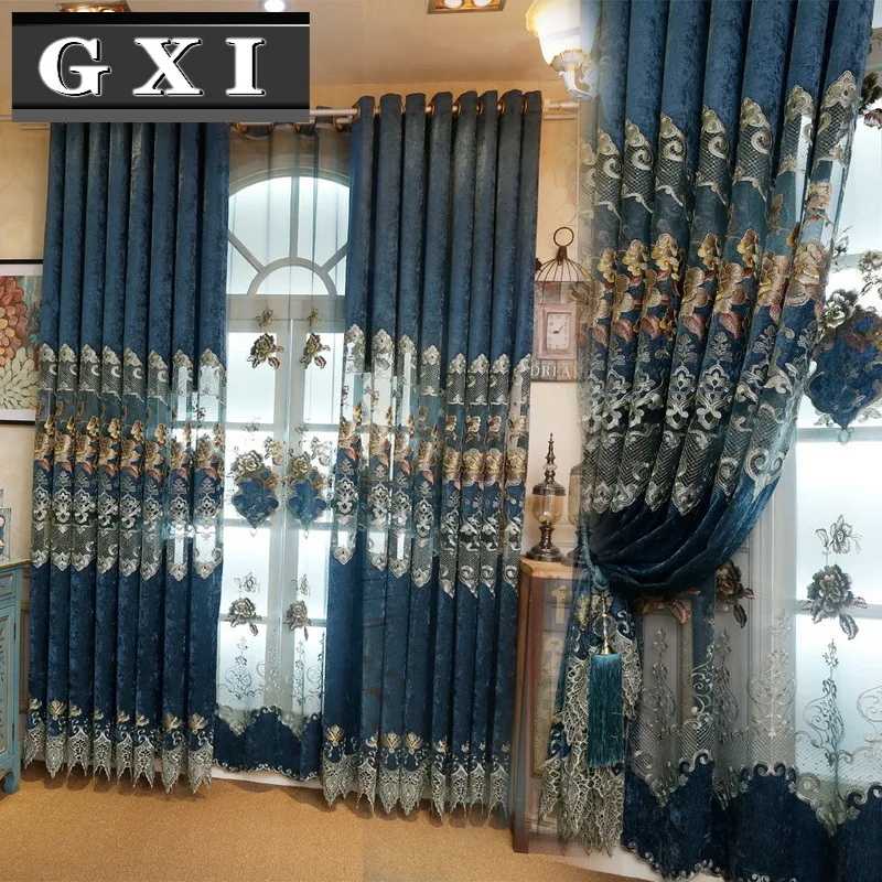 European Luxury Semi-Blackout Curtains For Living Room Chenille Waterfall Hollow-Out Floral Embroidered Tulle Decor Drapes
European Luxury Semi-Blackout Curtains For Living Room Chenille Waterfall Hollow-Out Floral Embroidered Tulle Decor Drapes