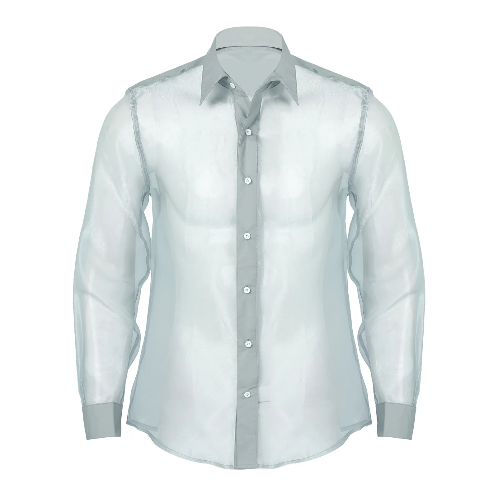 Mens Organza Shirt Shiny Turn-down Collar Long Sleeve Button Down See-through Shirts Tops for Party Club Stage Performance
Mens Organza Shirt Shiny Turn-down Collar Long Sleeve Button Down See-through Shirts Tops for Party Club Stage Performance