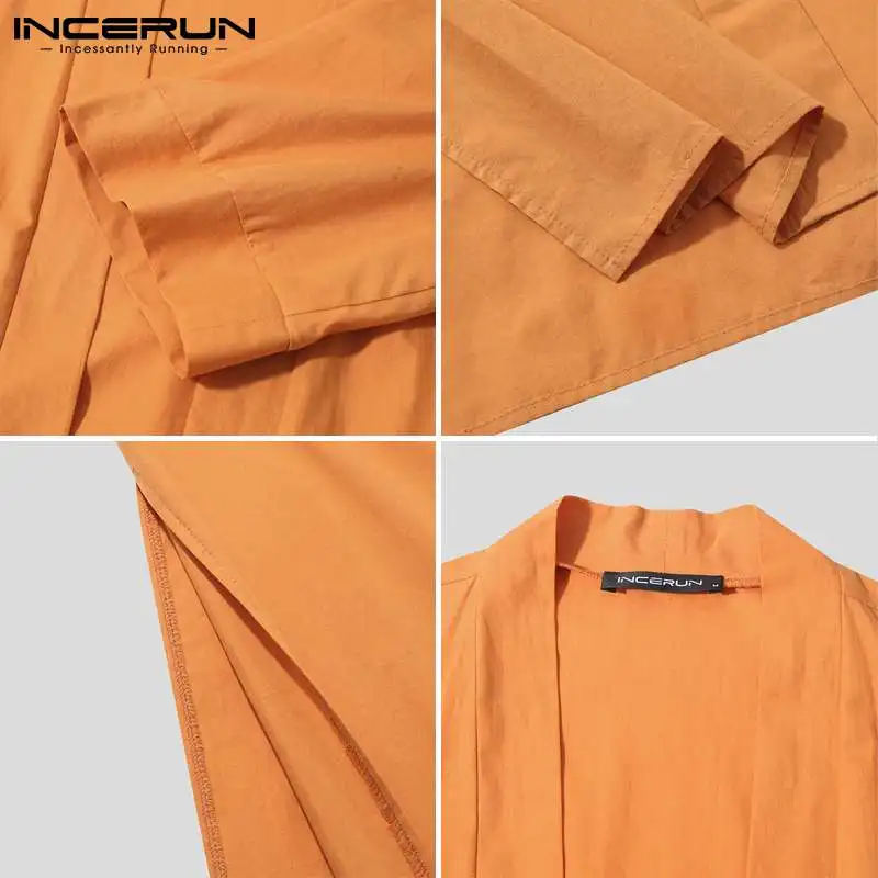 INCERUN Solid Color Men Shirt Open Stitch Half Sleeve Long Style Tops Cardigan Streetwear Vacation Loose 2021 Casual Outerwear
INCERUN Solid Color Men Shirt Open Stitch Half Sleeve Long Style Tops Cardigan Streetwear Vacation Loose 2021 Casual Outerwear
