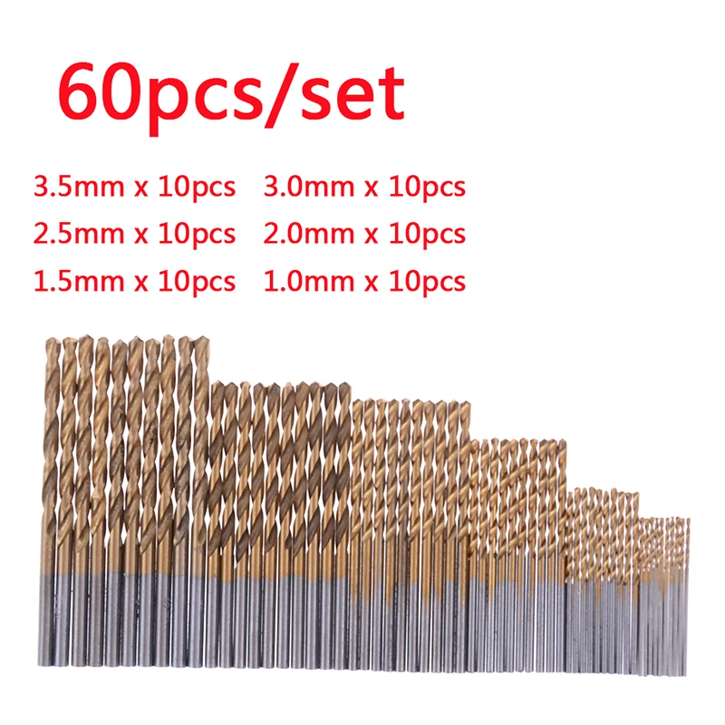 60 шт./компл. Новый высокоскоростной набор сверл с титановым покрытием, шестигранный хвостовик, подходит для использования со сталью, дерево... 
60 шт./компл. Новый высокоскоростной набор сверл с титановым покрытием, шестигранный хвостовик, подходит для использования со сталью, дерево...