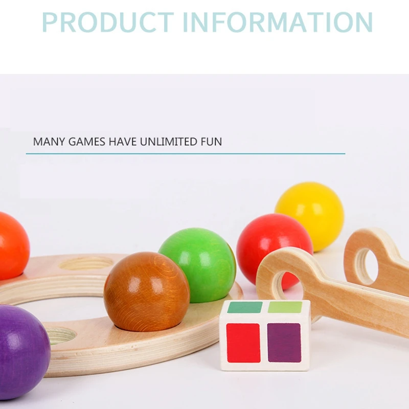Rainbow Educational Toy Wooden Ball Matching Shape Color Learning Game Coordination Training Toy for Kids
Rainbow Educational Toy Wooden Ball Matching Shape Color Learning Game Coordination Training Toy for Kids