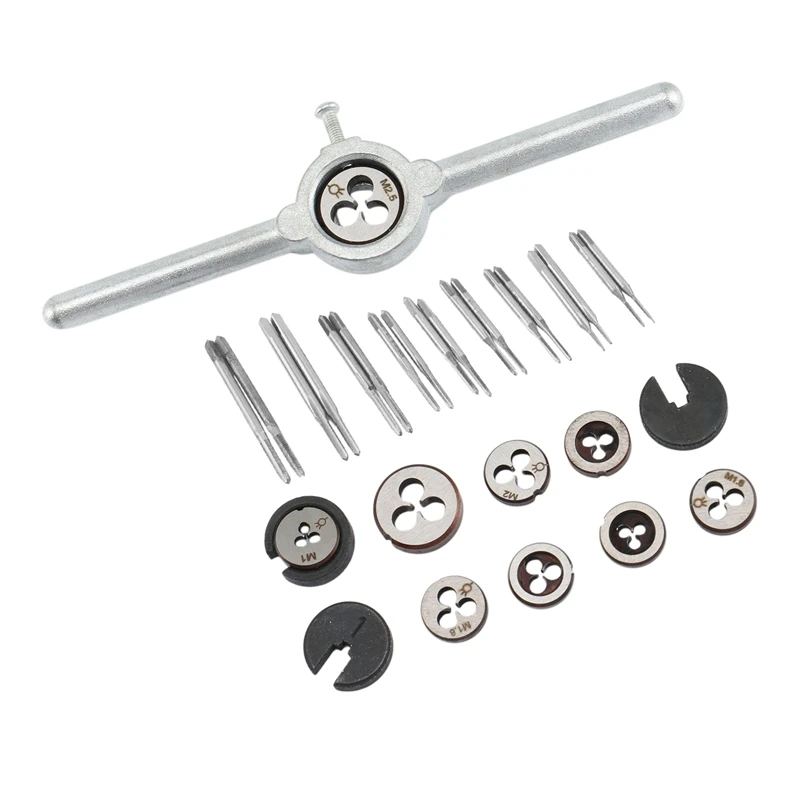 Tap Die Set 30Pcs M1-M2.5 Metric Thread Tap and Die Screw Tap Die Wrench Threading Tools, Metric Tap and Die Set
Tap Die Set 30Pcs M1-M2.5 Metric Thread Tap and Die Screw Tap Die Wrench Threading Tools, Metric Tap and Die Set