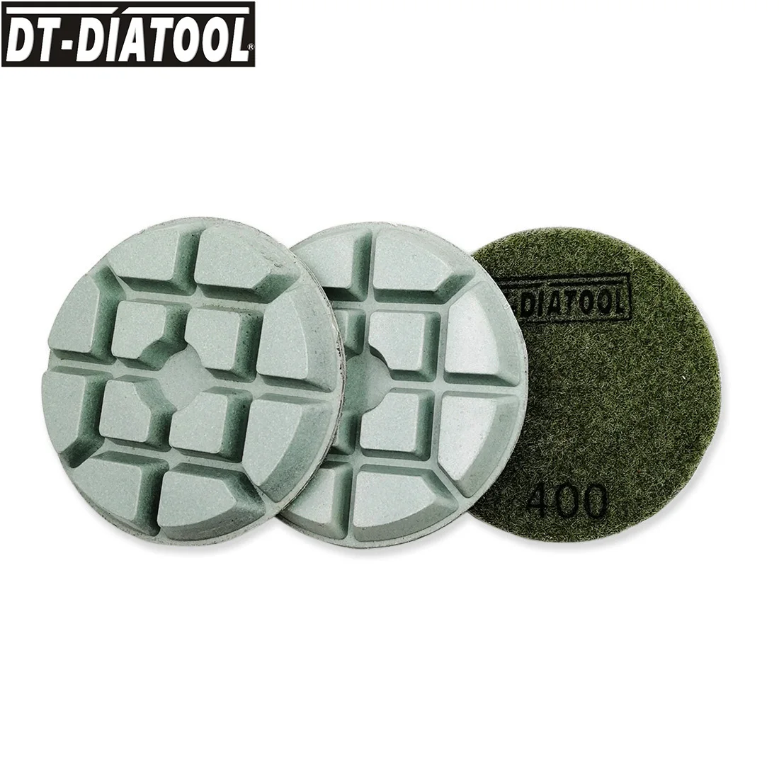 DT-DIATOOL 3pcs/set Dia 80mm/3" Grit#400 Diamond Concrete Polishing Pads Thickened Resin Bond Sanding Discs For Repairing Floor
DT-DIATOOL 3pcs/set Dia 80mm/3" Grit#400 Diamond Concrete Polishing Pads Thickened Resin Bond Sanding Discs For Repairing Floor