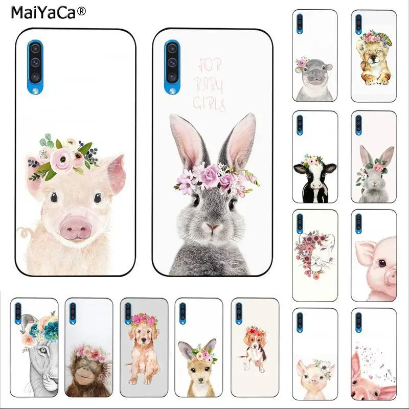 Cute Bunny pig Cow hippo a Flower Crown Print Animal Art Phone Case For Samsung A6 30s A50 70 10 40 51 20 71 30 20s A7 8 2018
Cute Bunny pig Cow hippo a Flower Crown Print Animal Art Phone Case For Samsung A6 30s A50 70 10 40 51 20 71 30 20s A7 8 2018