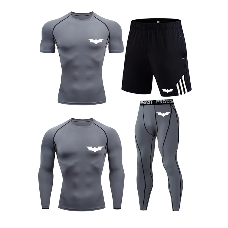 Men's 4-Piece Outdoor Running Bicycle Jogging Shaping Comprehensive Sports T-Shirt Gym Fitness Boxing Training Suit Tights
Men's 4-Piece Outdoor Running Bicycle Jogging Shaping Comprehensive Sports T-Shirt Gym Fitness Boxing Training Suit Tights