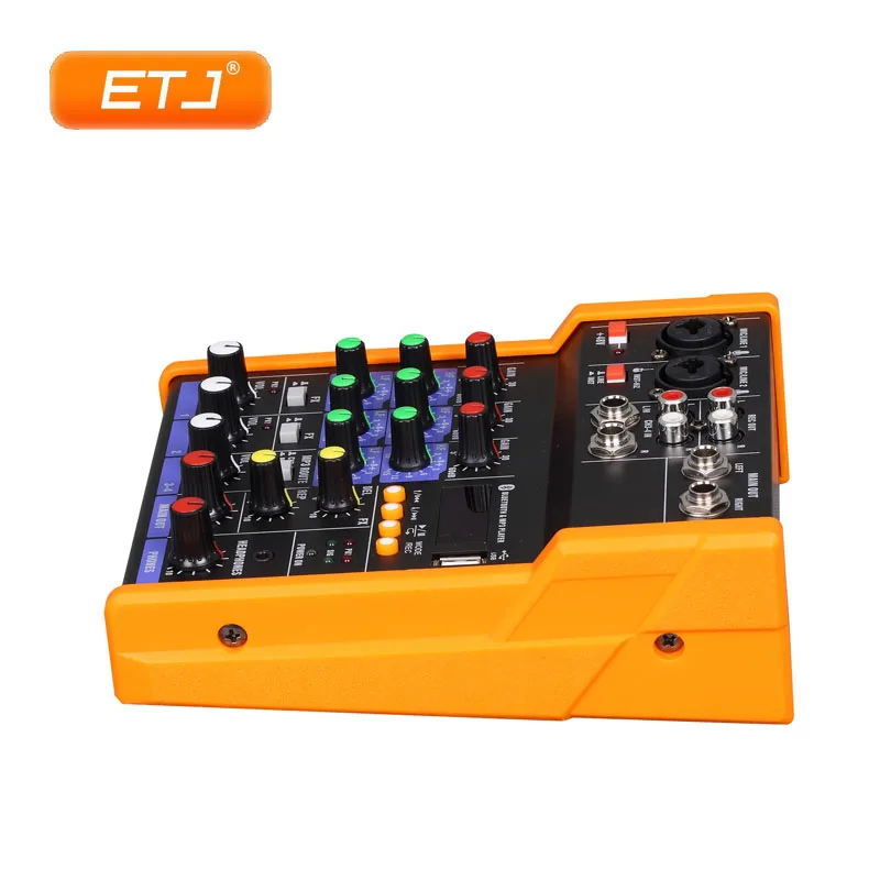 Mini Audio Mixer Console 4 Channels Bluetooth 48V Phantom Power for DJ Karaoke Multi-Function Digital Display MP3 USB Recording
Mini Audio Mixer Console 4 Channels Bluetooth 48V Phantom Power for DJ Karaoke Multi-Function Digital Display MP3 USB Recording