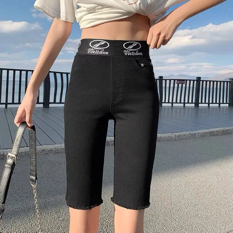 Summer Denim Half Pants High Waist Casual Shorts Women Tight-fitting Workout Sports Shorts Fashion Cycling Shorts
Summer Denim Half Pants High Waist Casual Shorts Women Tight-fitting Workout Sports Shorts Fashion Cycling Shorts