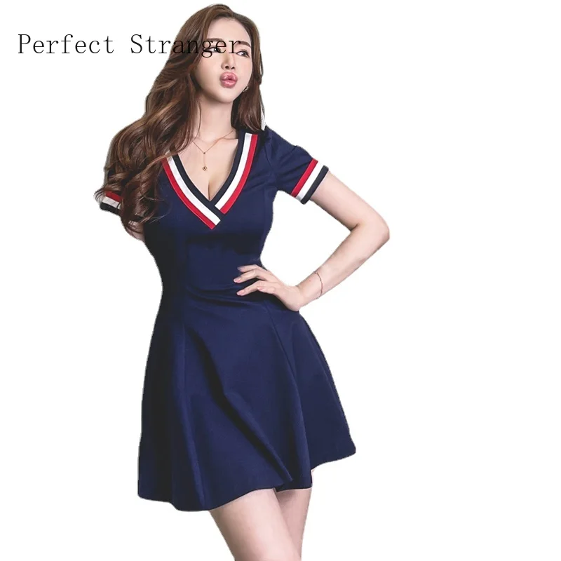 sexy women Mini dress V Collar Short Sleeve Dress Package buttocks Female Dress 2021 Summer 
sexy women Mini dress V Collar Short Sleeve Dress Package buttocks Female Dress 2021 Summer