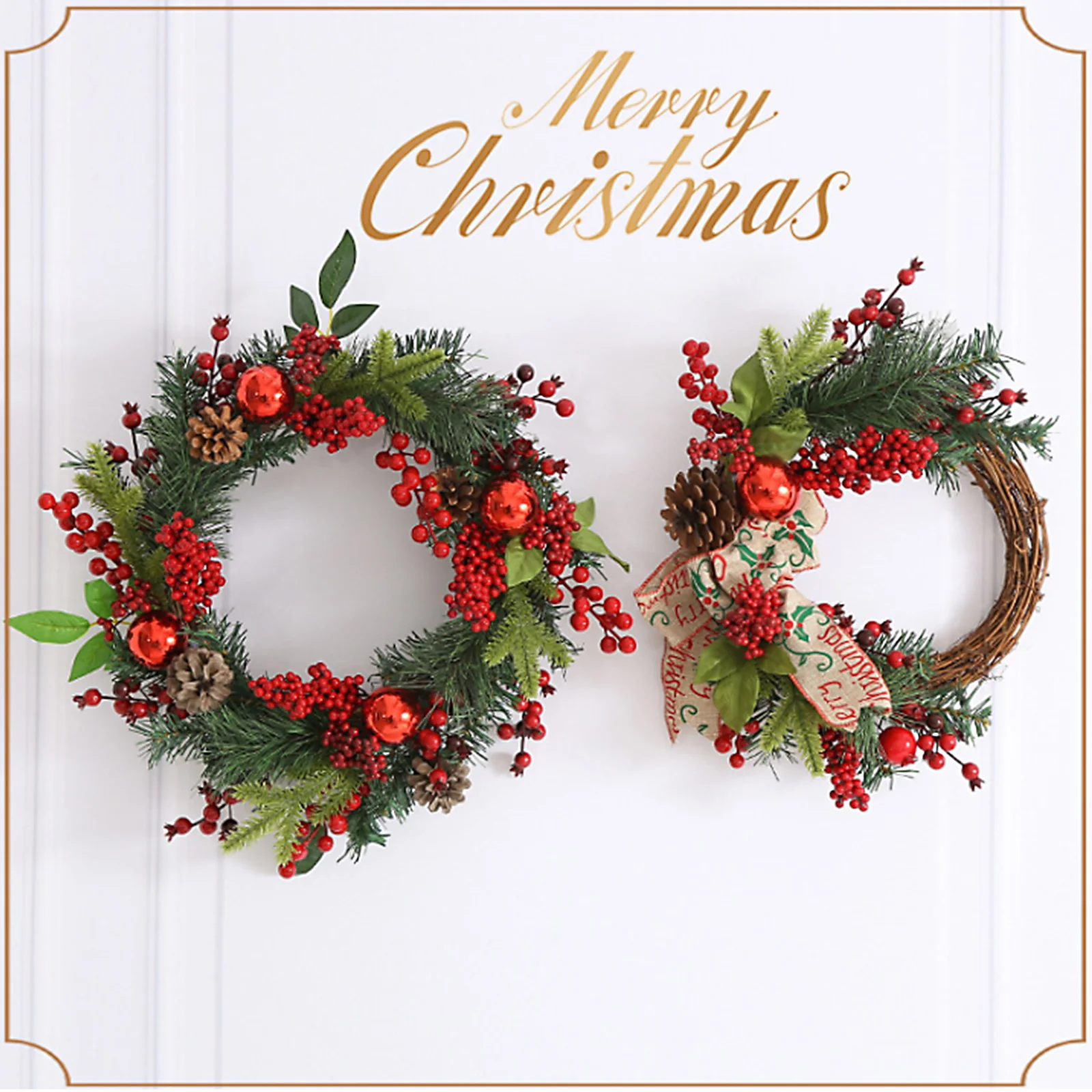 Christmas Wreath Home Decoration Rattan Elegant Natural Artificial Red Berries Pinecone Plastic Model Christmas Decorations 2022
Christmas Wreath Home Decoration Rattan Elegant Natural Artificial Red Berries Pinecone Plastic Model Christmas Decorations 2022