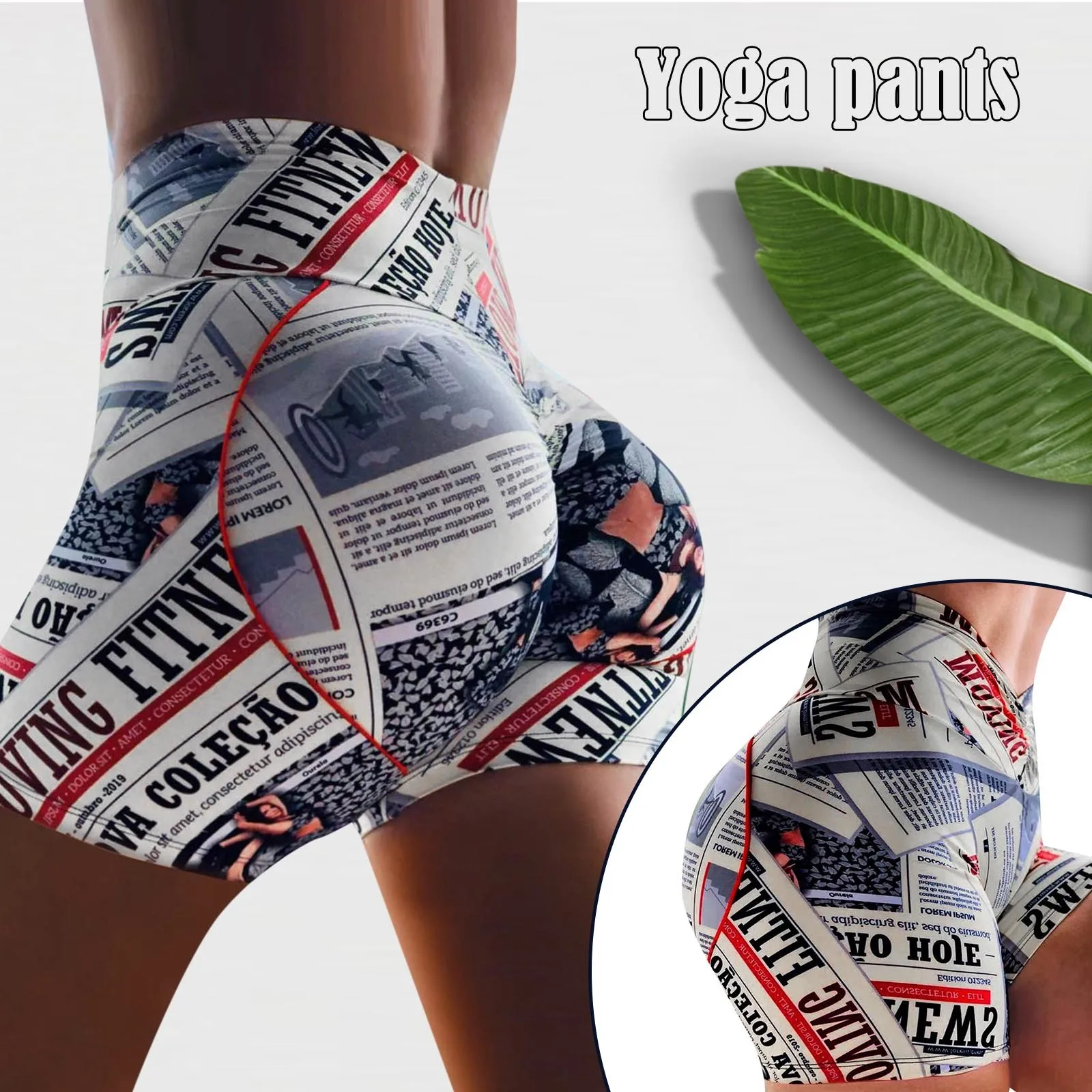 Newspaper Printing Yoga Shorts High Waist Sports Shorts Hip Lifting Elastic Short Leggings Slim Skinny Fitness Shorts Female A50
Newspaper Printing Yoga Shorts High Waist Sports Shorts Hip Lifting Elastic Short Leggings Slim Skinny Fitness Shorts Female A50