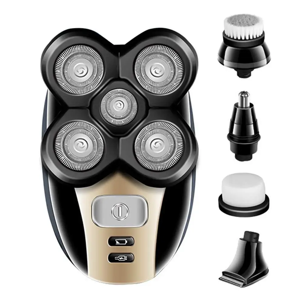 

Electric Razor for Men Head Shaver for Bald Men Grooming Kit 5 in 1 Wet Dry Rotary Shavers Nose Hair Beard Trimmer Clippers