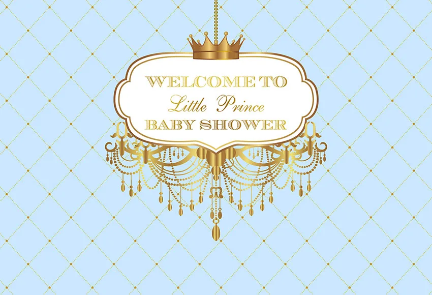 

Виниловый фон для студийной фотосъемки с изображением золотого Маленького принца, голубого и розового цветов, 7X5 футов, 220X150 см