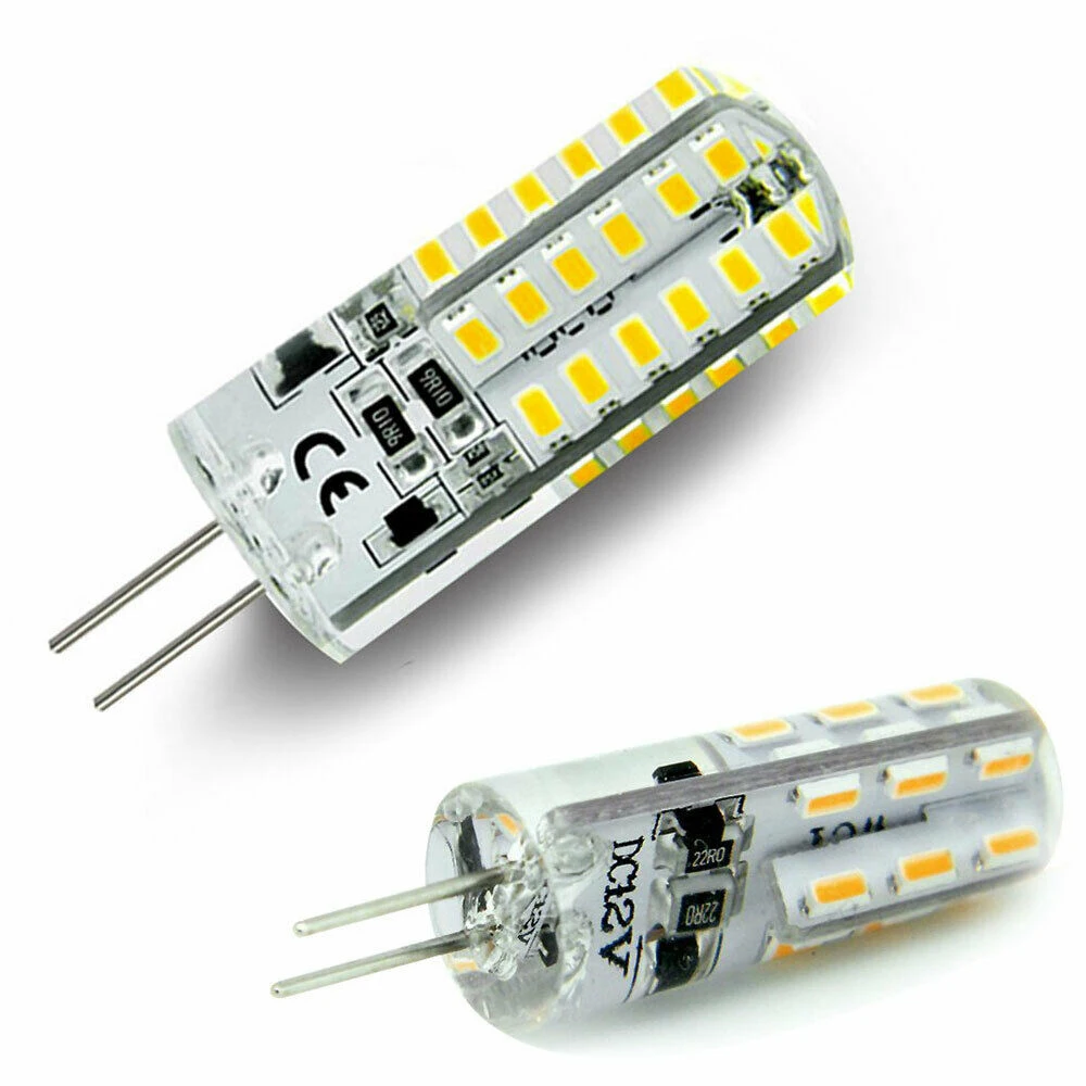 

Mini G4 Silicone Crystal LED Corn Bulb Light 24 48LEDs SMD 3014 Lamp 12V 220V Lampada 10W 30W Halogen Spotlight Chandelier