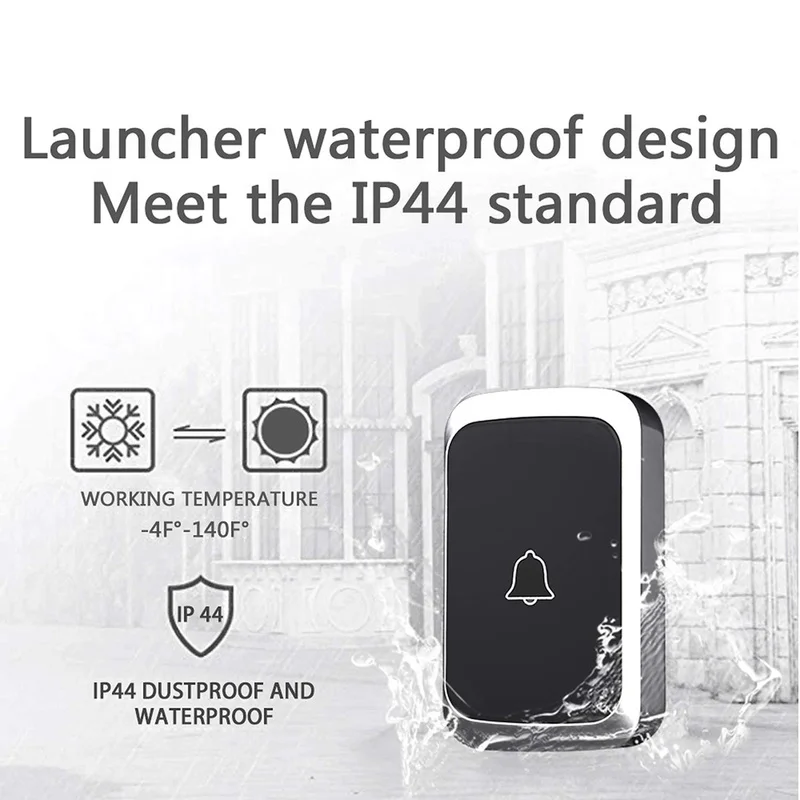 New Wireless Doorbell Waterproof 300M Remote EU AU UK US Plug Smart Door Bell Chime Battery Button Receiver AC
New Wireless Doorbell Waterproof 300M Remote EU AU UK US Plug Smart Door Bell Chime Battery Button Receiver AC