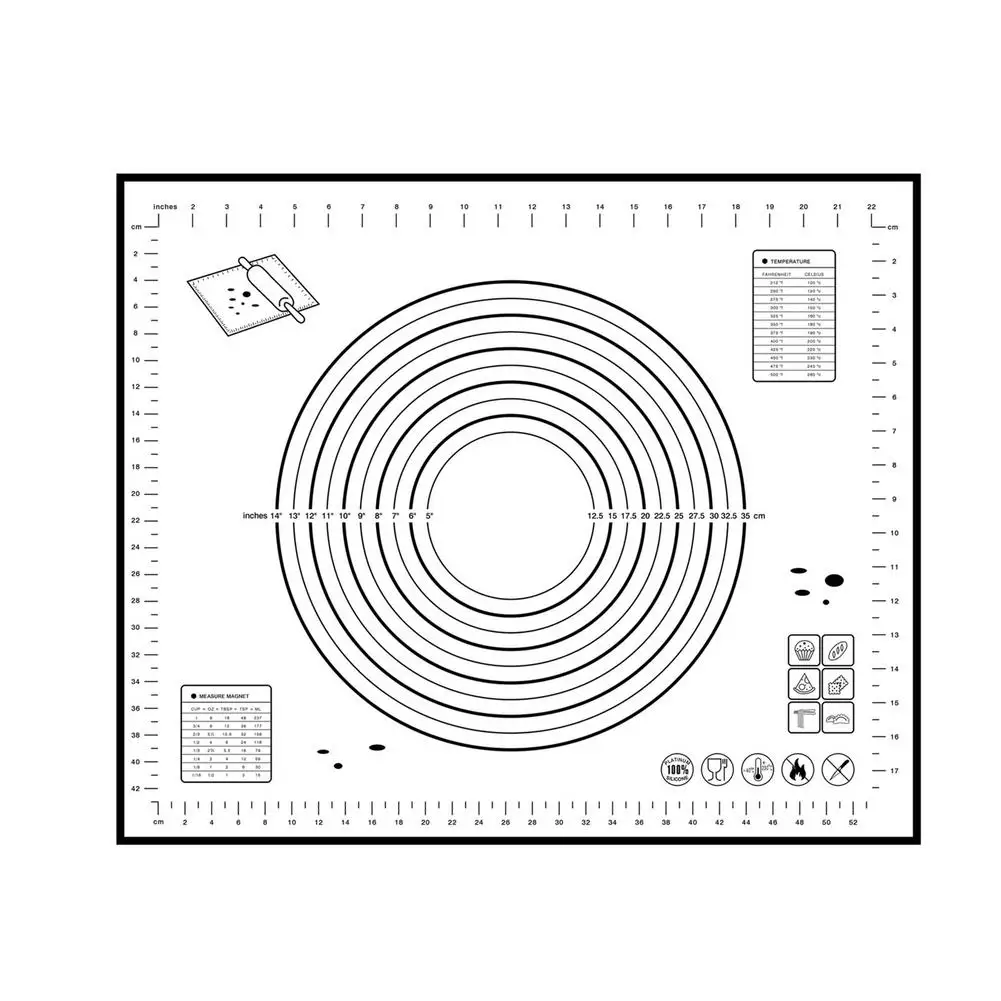 Silicone Pastry Baking Mat Non-slip Silicone Counter Mat 24''x20'Heat Resistant Oven Liner For Rolling Dough Oven Pie Crust
Silicone Pastry Baking Mat Non-slip Silicone Counter Mat 24''x20'Heat Resistant Oven Liner For Rolling Dough Oven Pie Crust