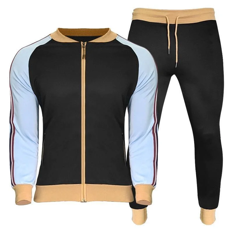 Men's Contrast Color Zipper Jacket, Sportswear, Casual Pants, Fashionable New 2-piece Set
Men's Contrast Color Zipper Jacket, Sportswear, Casual Pants, Fashionable New 2-piece Set