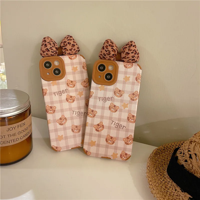 Cute Cartoon Tiger Phone Case For iphone 13 12 Pro MAX Case 11Pro MAX XS MAX XR X 7 8 Plus 3D Bow Soft TPU Silicon Back Cover
Cute Cartoon Tiger Phone Case For iphone 13 12 Pro MAX Case 11Pro MAX XS MAX XR X 7 8 Plus 3D Bow Soft TPU Silicon Back Cover