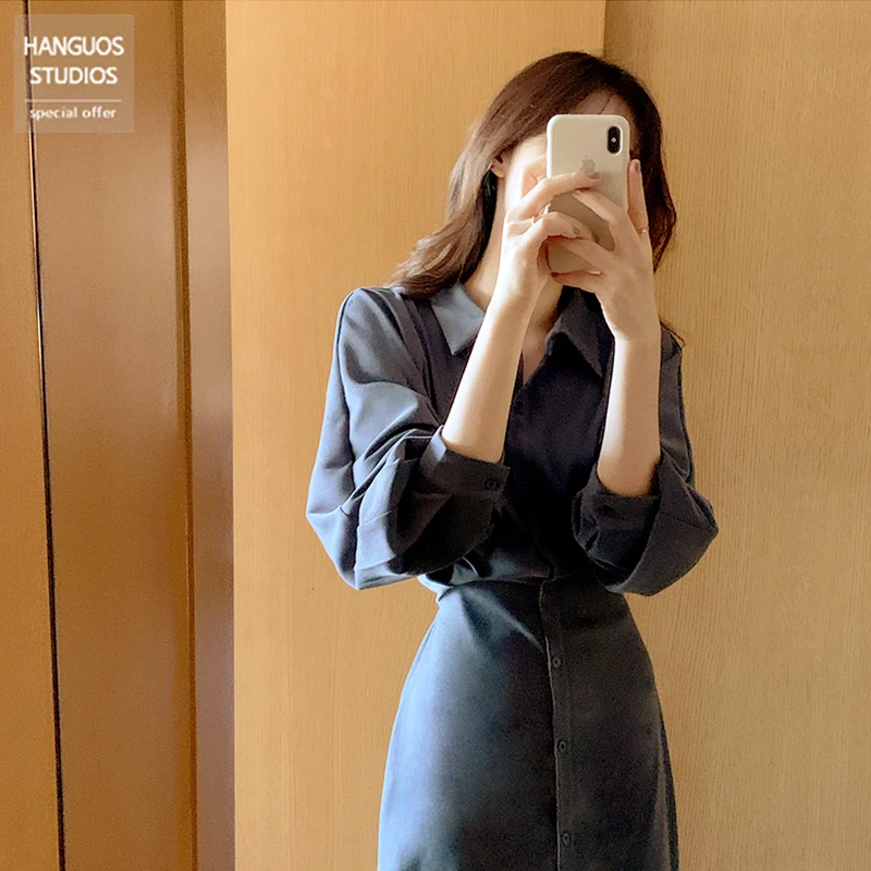 Women Fashion French Streetwear Half Sleeve Mid-Length Waist Was Thinner Button Leisure Party Shirt Dress Y528
Women Fashion French Streetwear Half Sleeve Mid-Length Waist Was Thinner Button Leisure Party Shirt Dress Y528