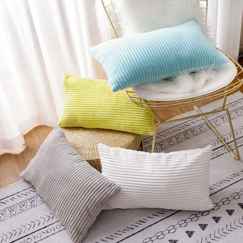 Free Shopping Corduroy Cushion Cover 35*35cm 50*70cm Solid Color Home Decorative Throw Pillow Case HT-NPCJC-Cl | Дом и сад