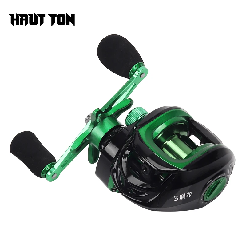 

HAUT TON Baitcasting Fishing Reel 8.1:1 High Speed Lightweight Saltwater Freshwater Carp Wheel Compound Nylon Body Fishing Coil