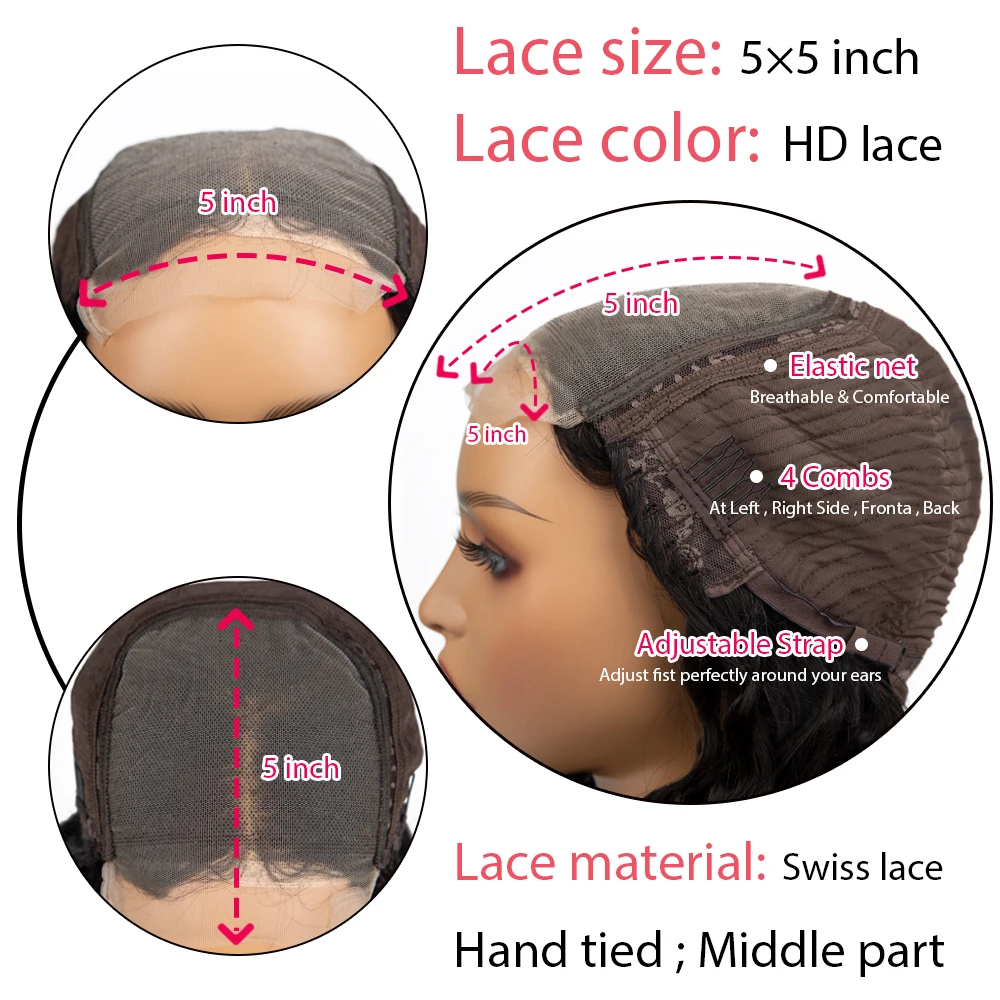 HD Transparent 5x5Lace Closure Wig 38 Inch Deep Wave Lace Closure Wig PrePlucked Remy Lace 4x4 Closure Human Hair Wigs For Women
HD Transparent 5x5Lace Closure Wig 38 Inch Deep Wave Lace Closure Wig PrePlucked Remy Lace 4x4 Closure Human Hair Wigs For Women