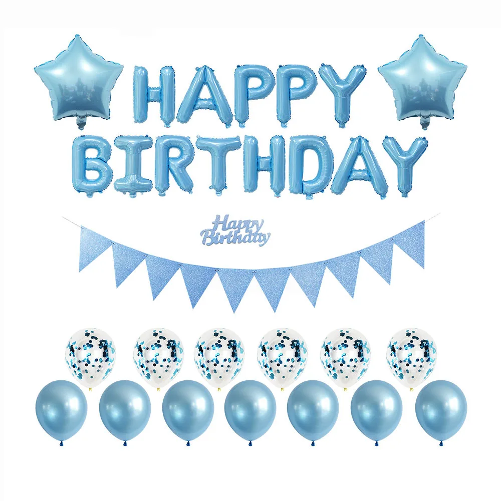 Birthday Letter Five-pointed Star Confetti Balloon Set String Flag Hanging Happy Birthday Party Decoration
Birthday Letter Five-pointed Star Confetti Balloon Set String Flag Hanging Happy Birthday Party Decoration