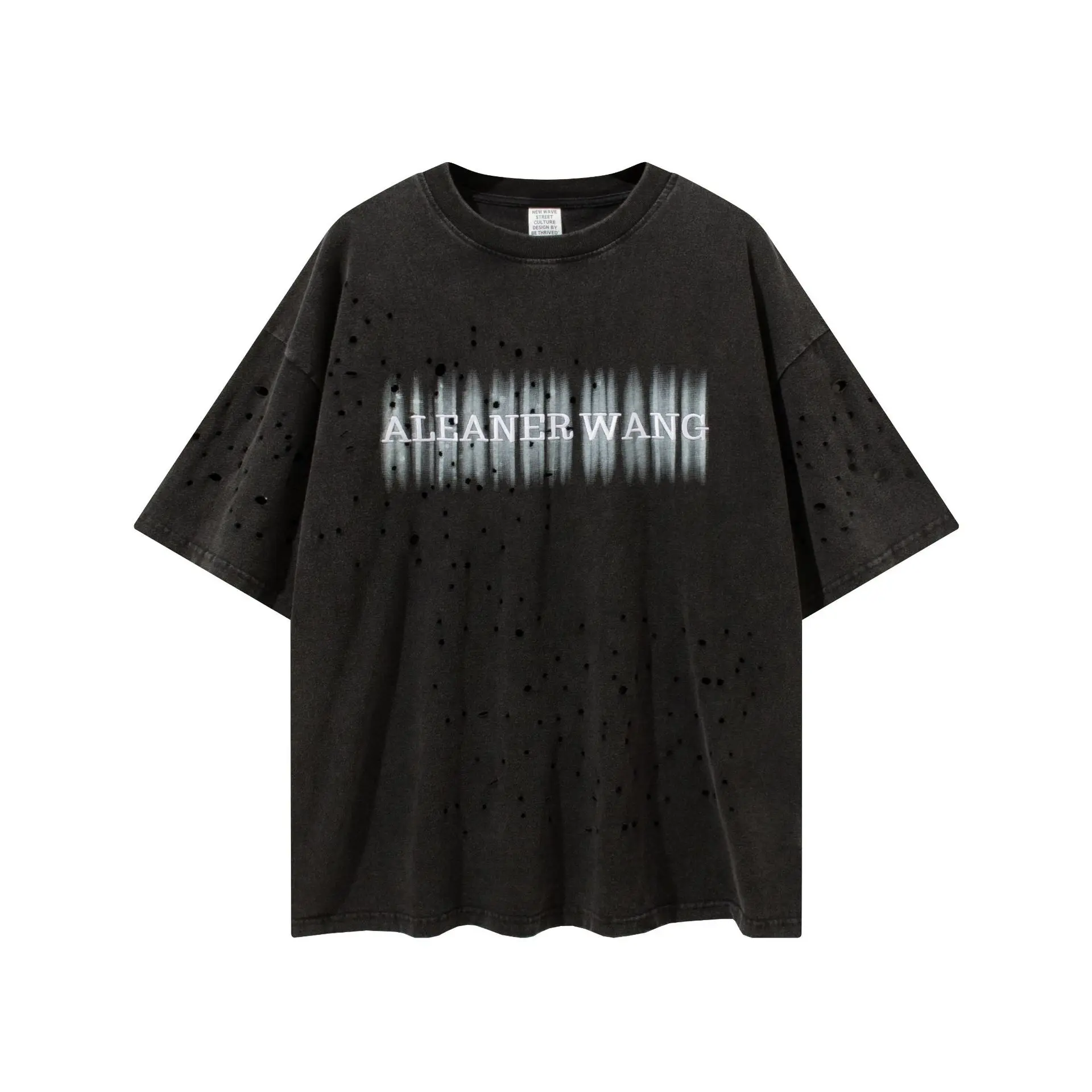 2021 summer new embroidery print hole worn short sleeve Retro High Street Style Street fashion brand T-shirt
2021 summer new embroidery print hole worn short sleeve Retro High Street Style Street fashion brand T-shirt