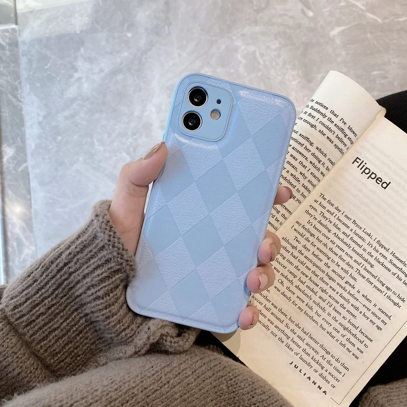 Luxury Brand Lattice Lambskin Leather Phone Case For iPhone 13 12 11 Pro Mini Xs Max X Xr 7 8 Puls SE 2 Soft Back Cover
Luxury Brand Lattice Lambskin Leather Phone Case For iPhone 13 12 11 Pro Mini Xs Max X Xr 7 8 Puls SE 2 Soft Back Cover