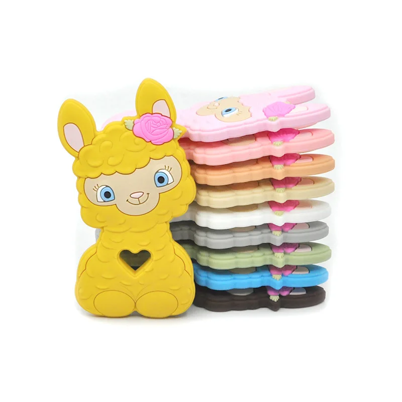 1PCS Silicone Llama Teether Baby Teething Toy American Alpaca Food Grade Silicone Pacifier Chain Pendant BPA Free
1PCS Silicone Llama Teether Baby Teething Toy American Alpaca Food Grade Silicone Pacifier Chain Pendant BPA Free